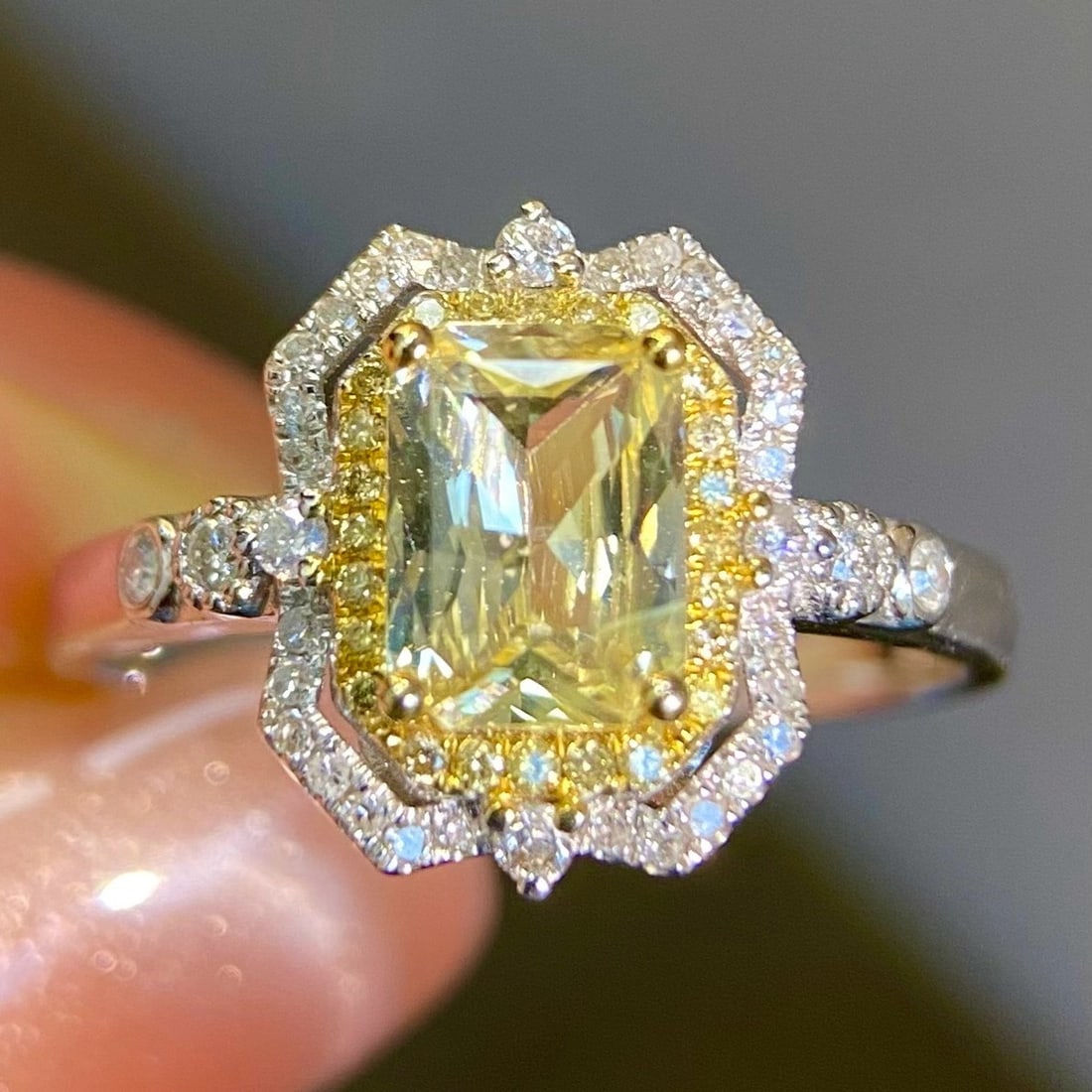 14k Gold 1.30 Ctw Natural Sapphire & Diamond Ring - 7