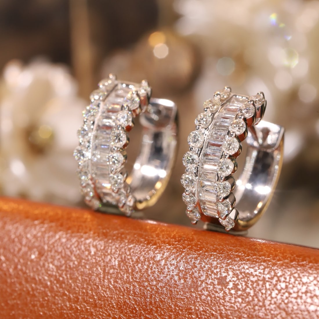 14k Gold 1 Ct Natural H Diamond Earrings - 5