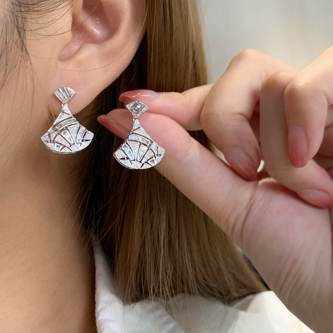 14k Gold 0.8 Ct Natural H Diamond Earrings - 6
