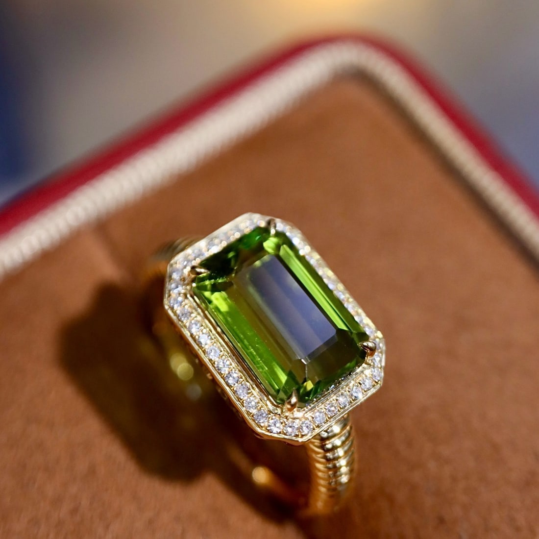 14k Gold 3.47 Ctw Natural Tourmaline & Diamond Ring - 2