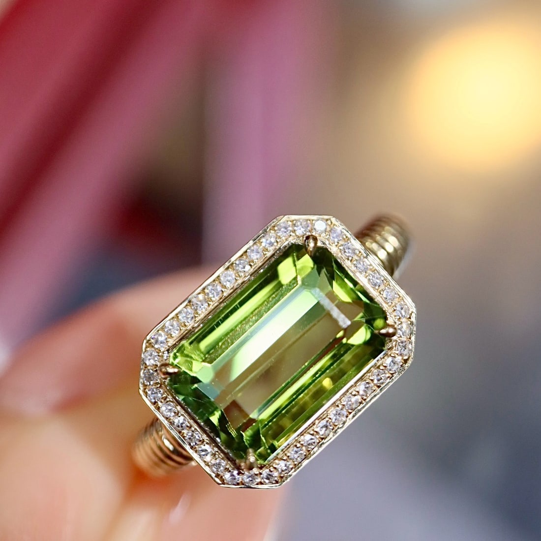 14k Gold 3.47 Ctw Natural Tourmaline & Diamond Ring - 3
