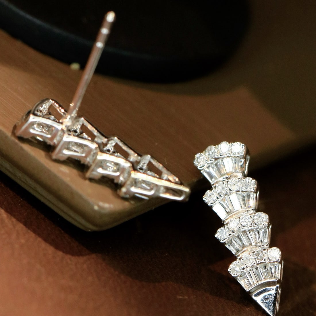 14k Gold 0.36 Ct Natural H Diamond Earrings - 3