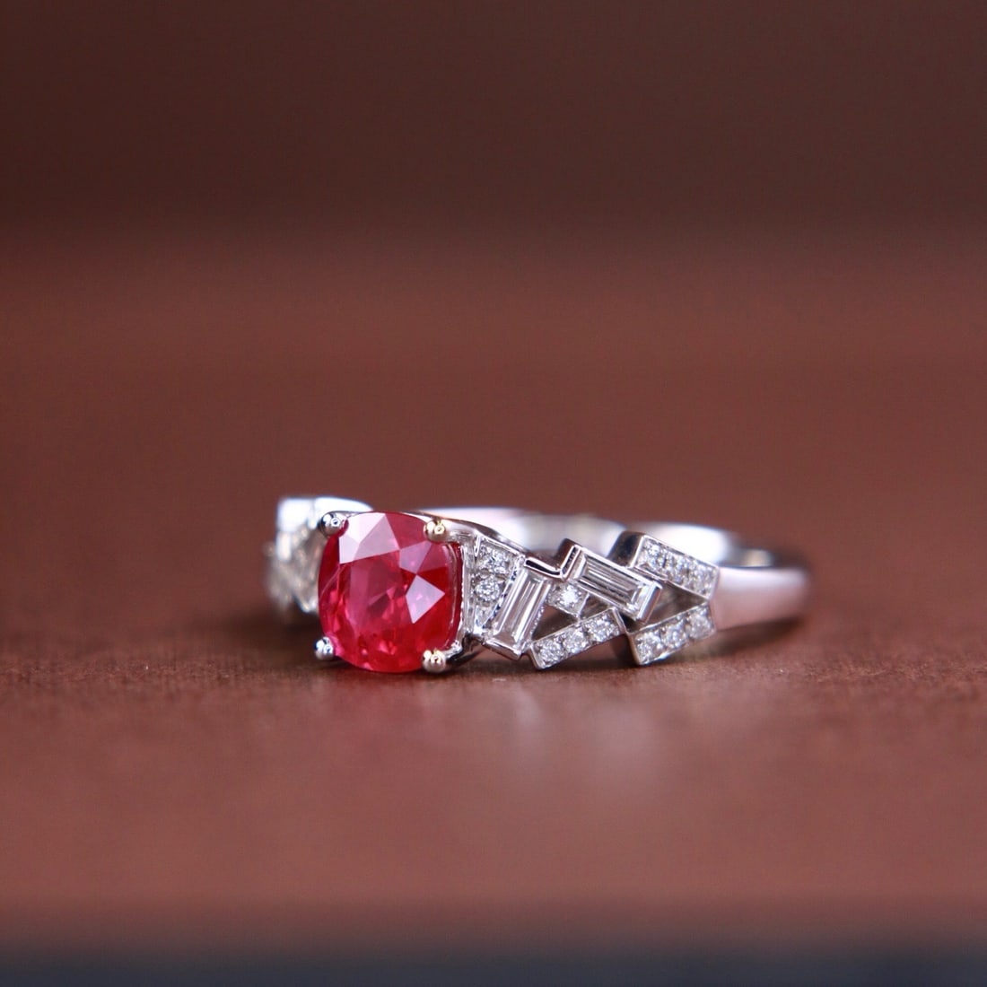 14k Gold 1.47 Ctw Natural Ruby & Diamond Ring - 2