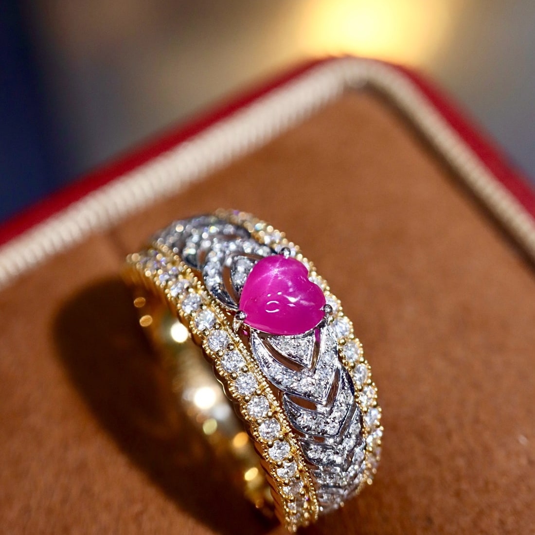 14k Gold 1.09 Ctw Natural Ruby & Diamond Ring - 2