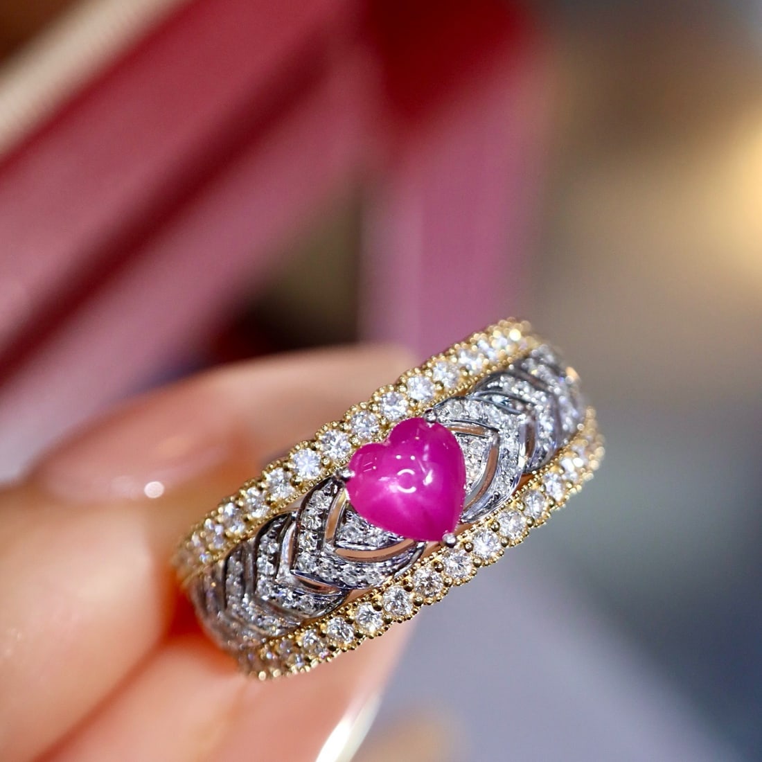 14k Gold 1.09 Ctw Natural Ruby & Diamond Ring - 3