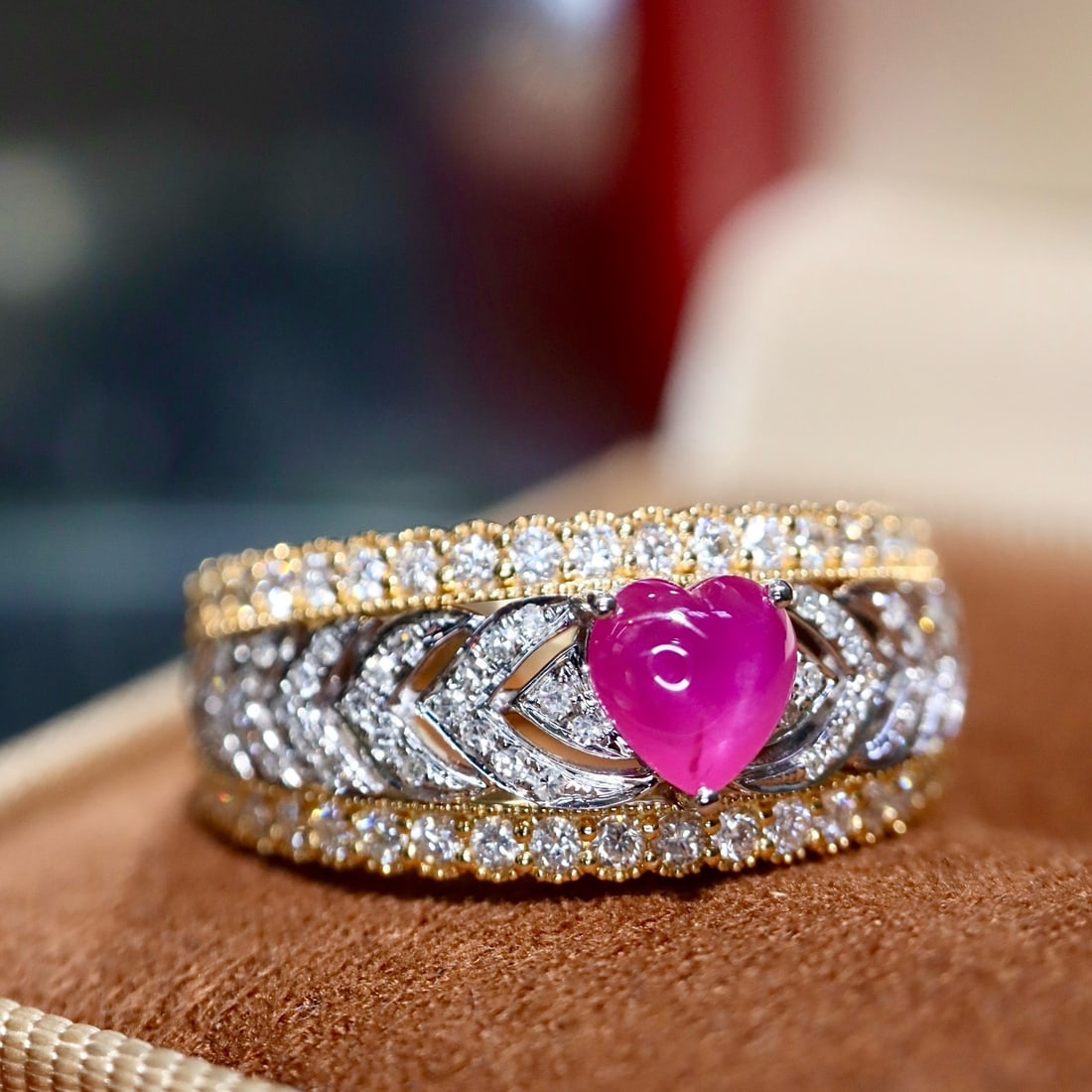14k Gold 1.09 Ctw Natural Ruby & Diamond Ring - 6