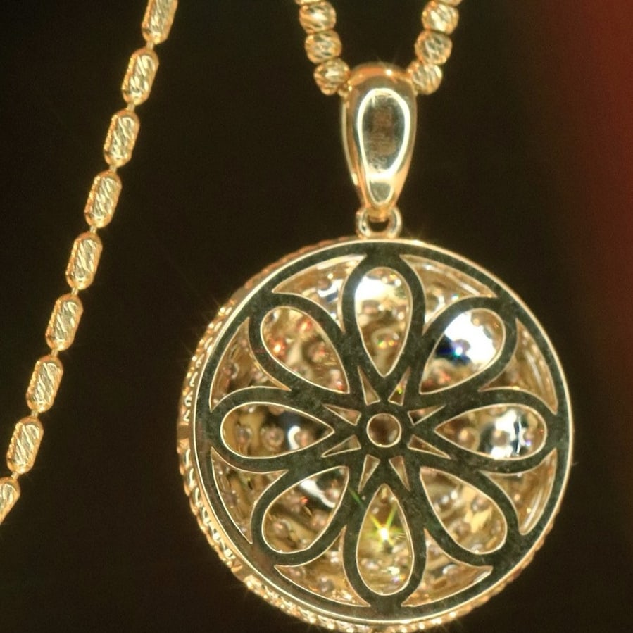 14k Gold 1.12 Ct Natural H Diamond Pendant( Without Chain ) - 4