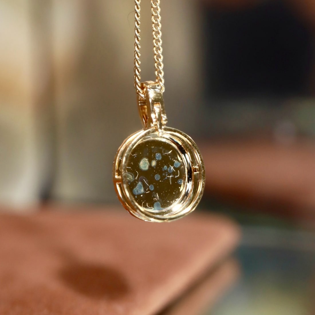 14k Gold 0.39 Ctw Natural Opal & Diamond Pendant( Without Chain ) - 5