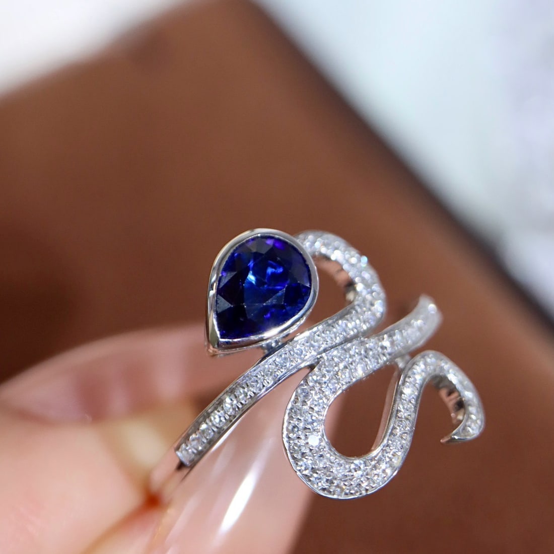 14K GOLD 1.24 CTW NATURAL SAPPHIRE & DIAMOND RING - 6