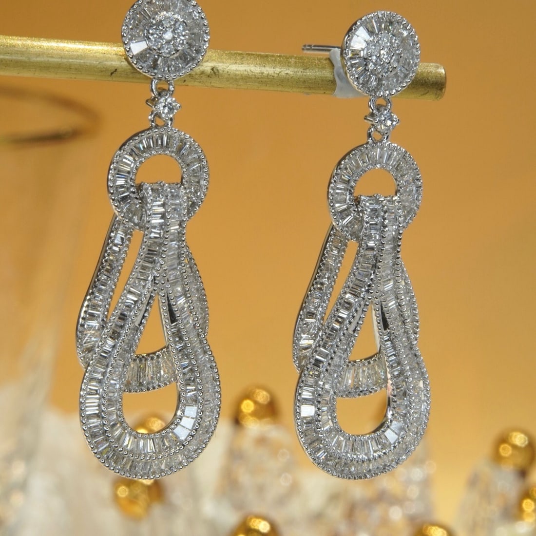 14k Gold 2.12 Ct Natural H Diamond Earrings - 3