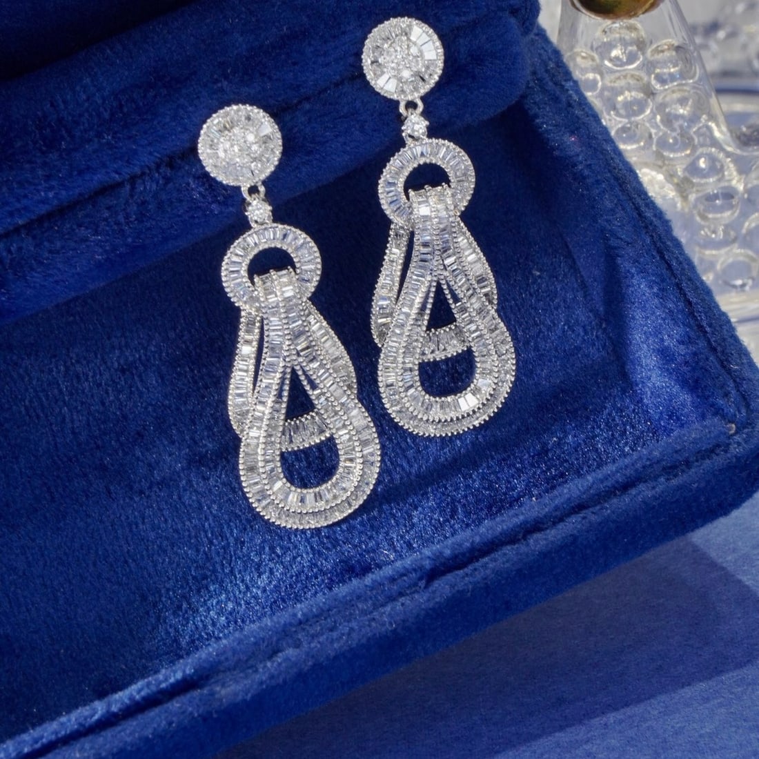 14k Gold 2.12 Ct Natural H Diamond Earrings - 7