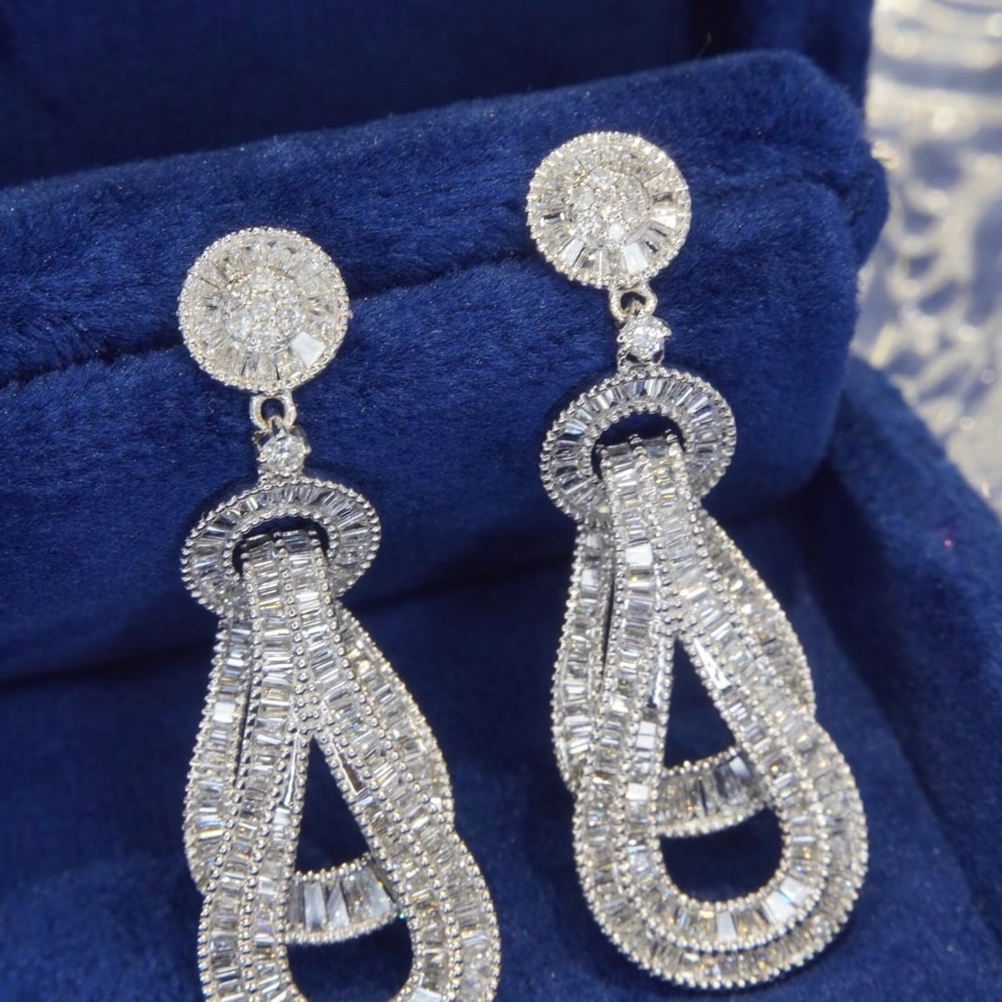 14k Gold 2.12 Ct Natural H Diamond Earrings - 9