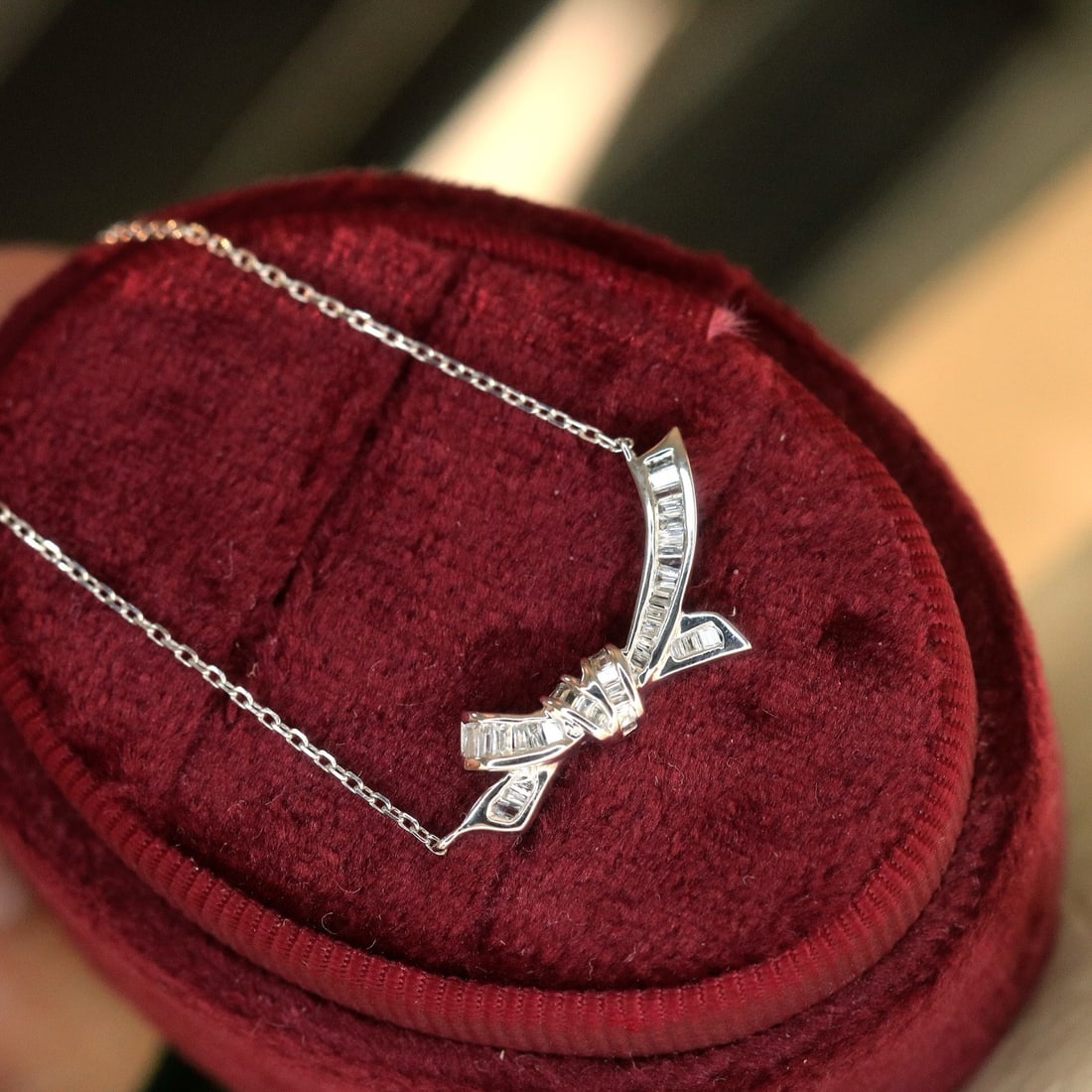 14K GOLD 0.16 CT NATURAL H DIAMOND NECKLACE - 2