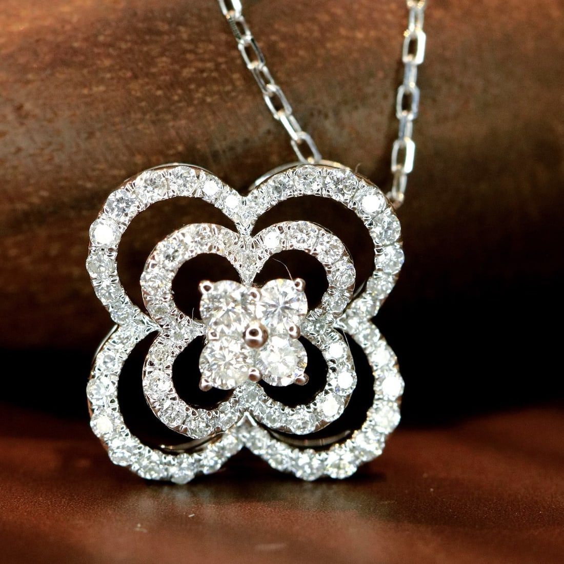 14K GOLD 0.16 CT NATURAL H DIAMOND NECKLACE - 8