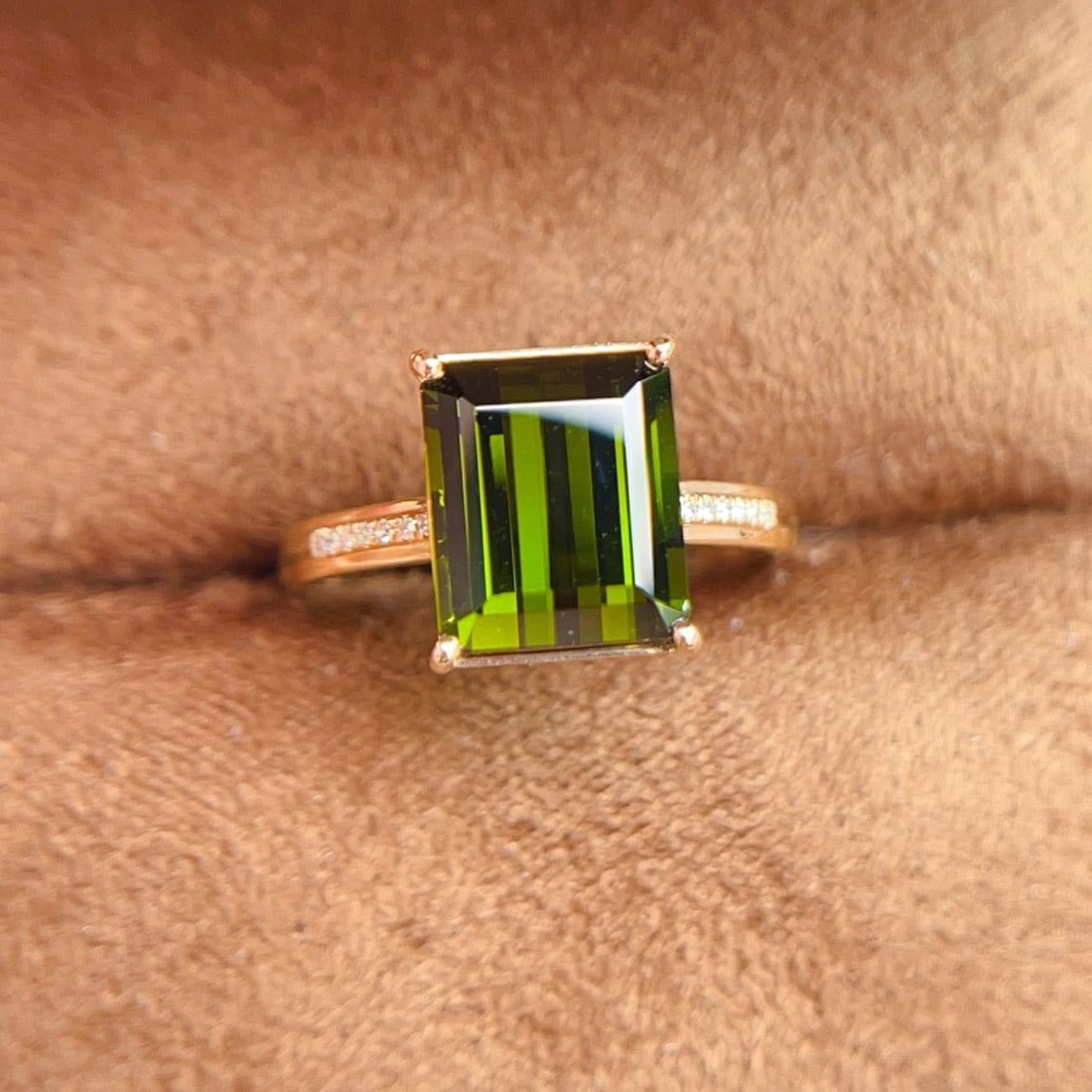 14k Gold 3.39 Ctw Natural Tourmaline & Diamond Ring - 2
