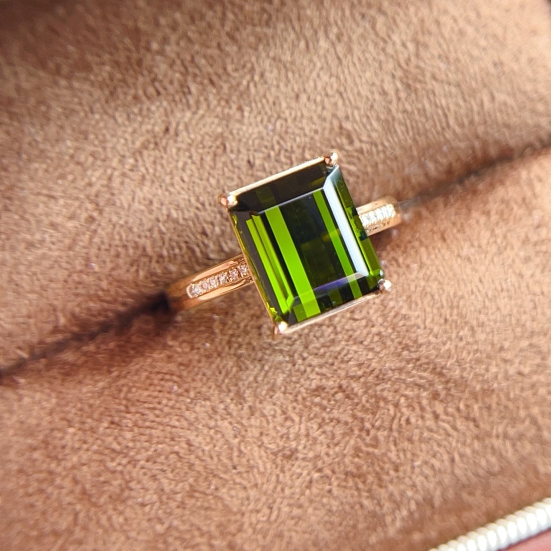 14k Gold 3.39 Ctw Natural Tourmaline & Diamond Ring - 4