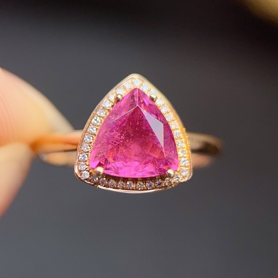 14k Gold 2.06 Ctw Natural Tourmaline & Diamond Ring - 2
