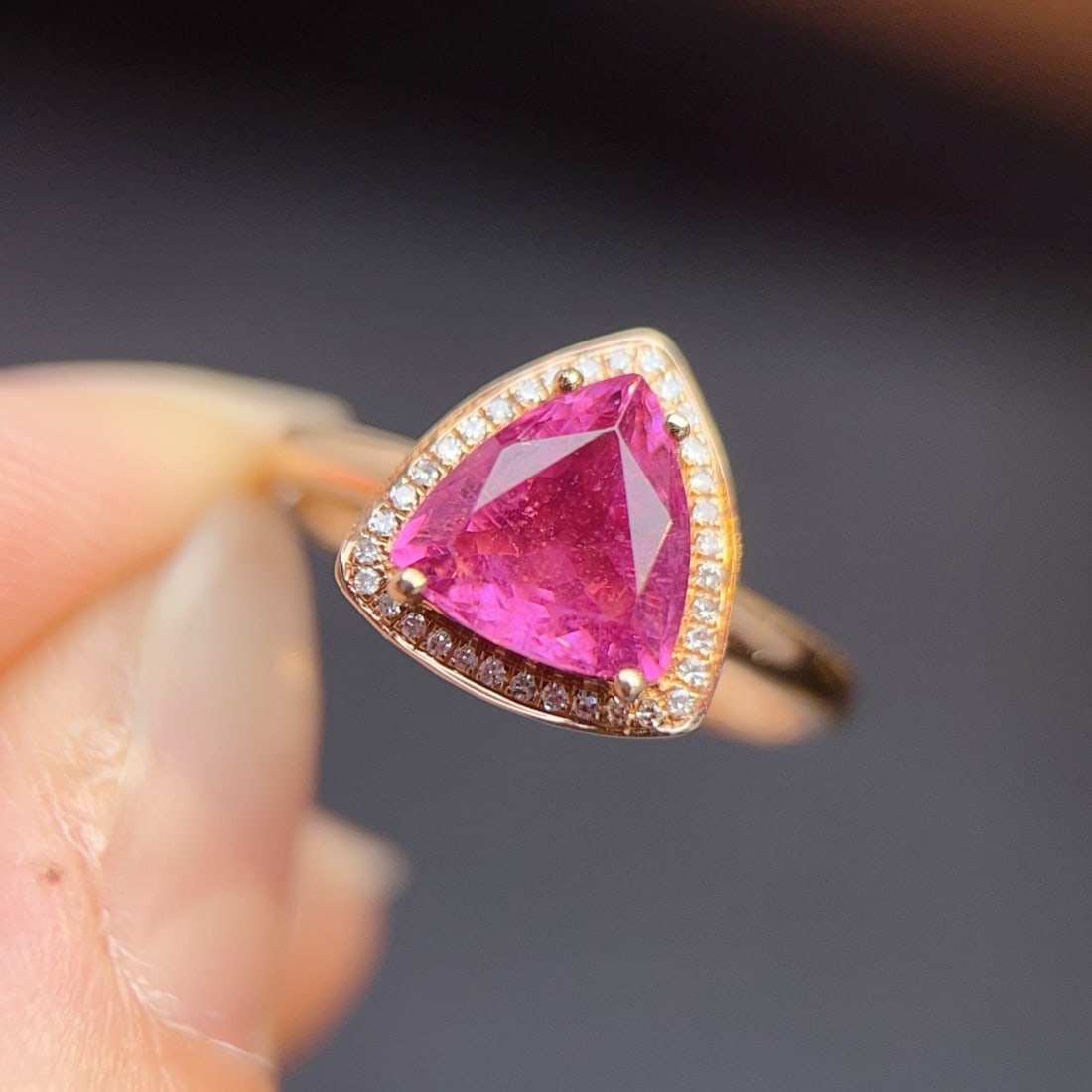 14k Gold 2.06 Ctw Natural Tourmaline & Diamond Ring - 3