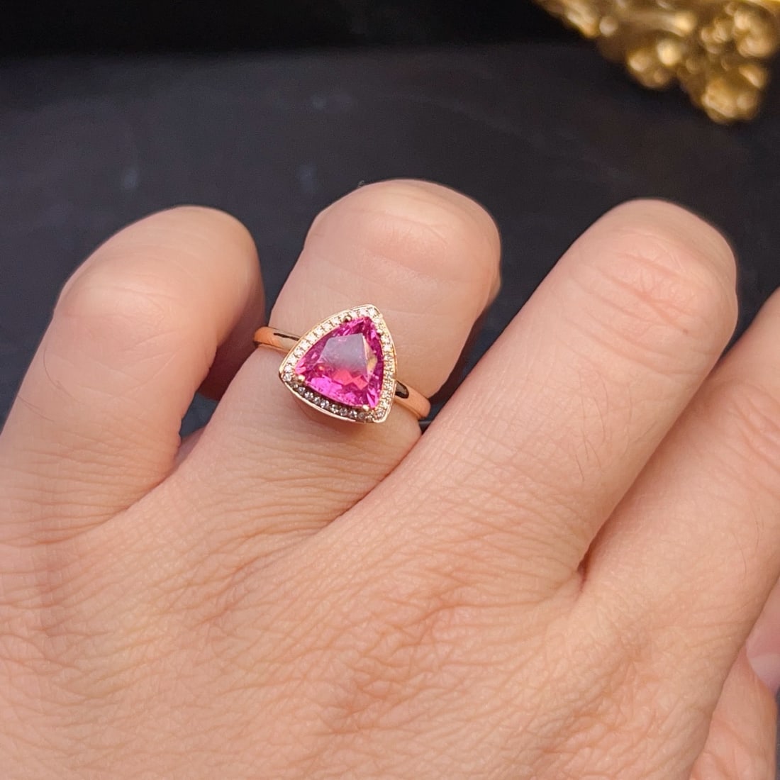 14k Gold 2.06 Ctw Natural Tourmaline & Diamond Ring - 4