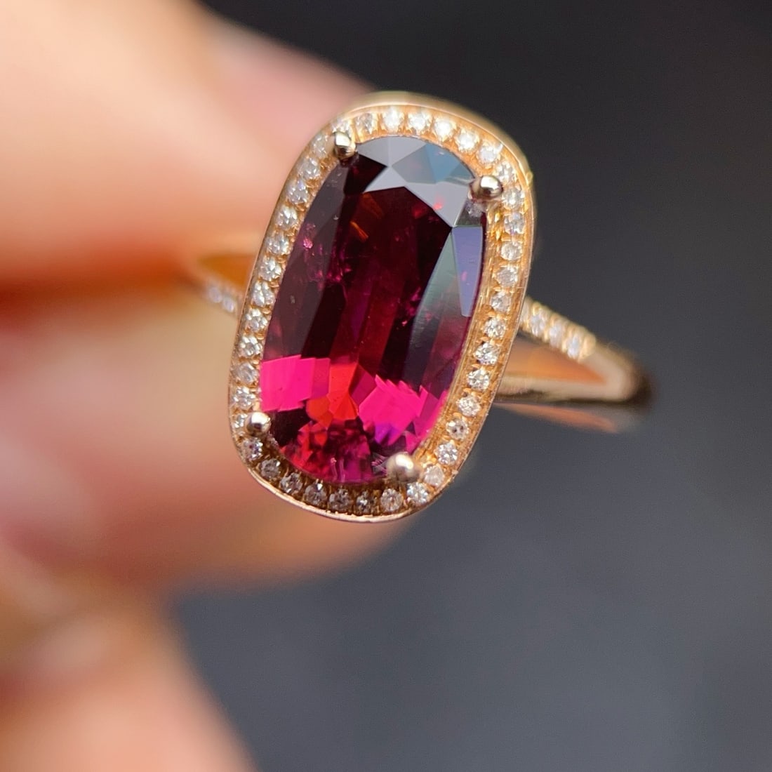 14k Gold 3.09 Ctw Natural Tourmaline & Diamond Ring - 3