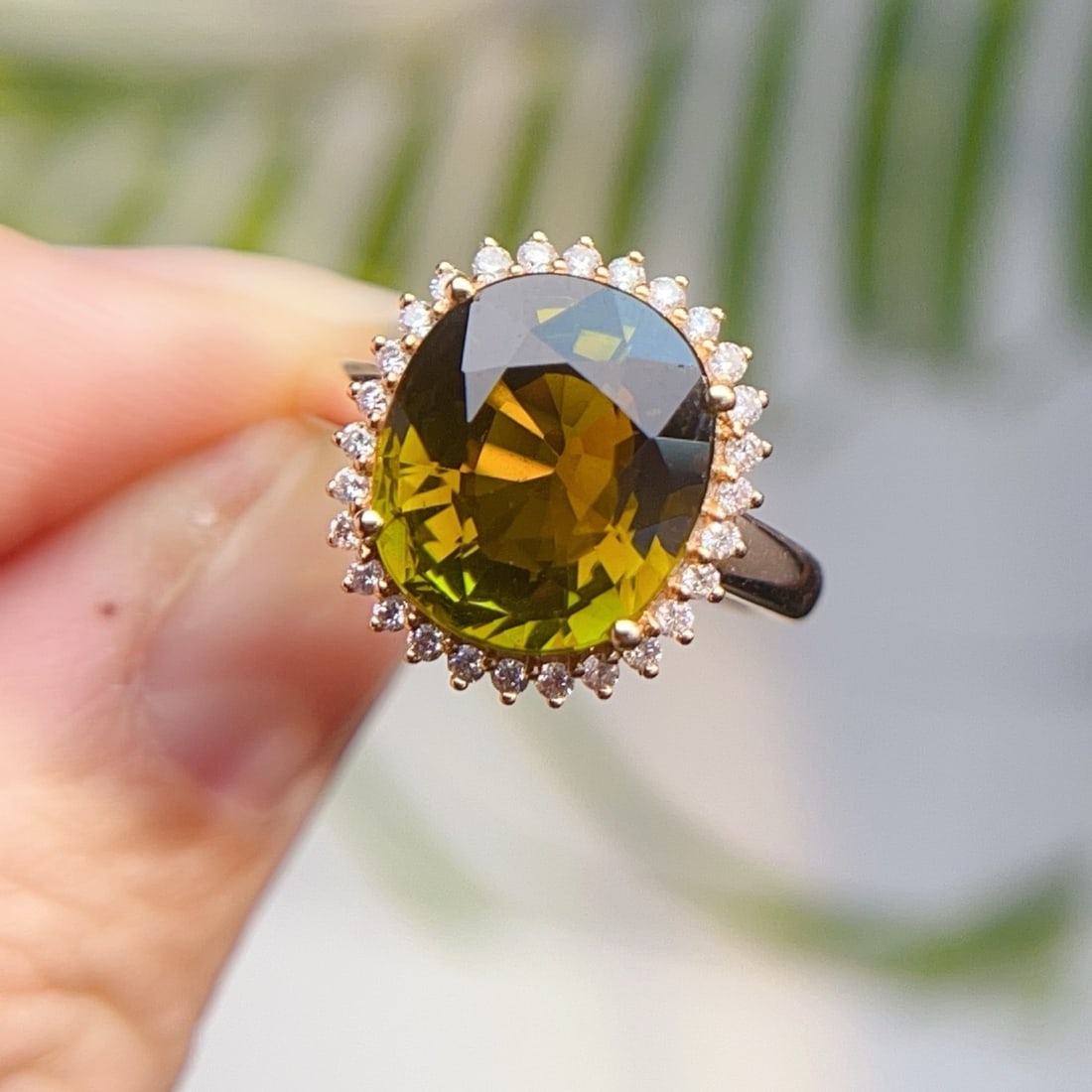 14k Gold 5.78 Ctw Natural Tourmaline & Diamond Ring - 3