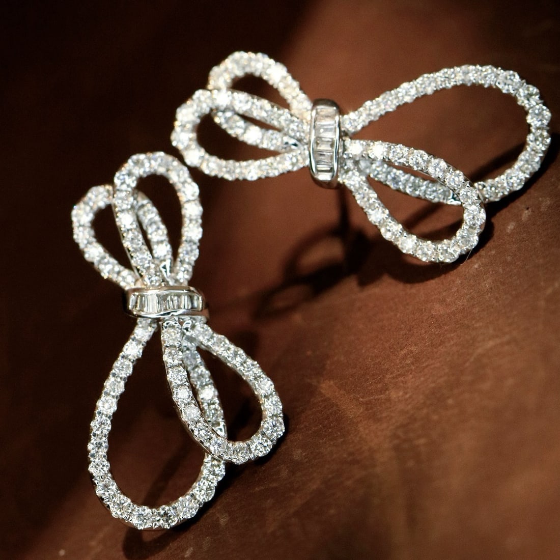 14k Gold 0.84 Ct Natural H Diamond Earrings - 2