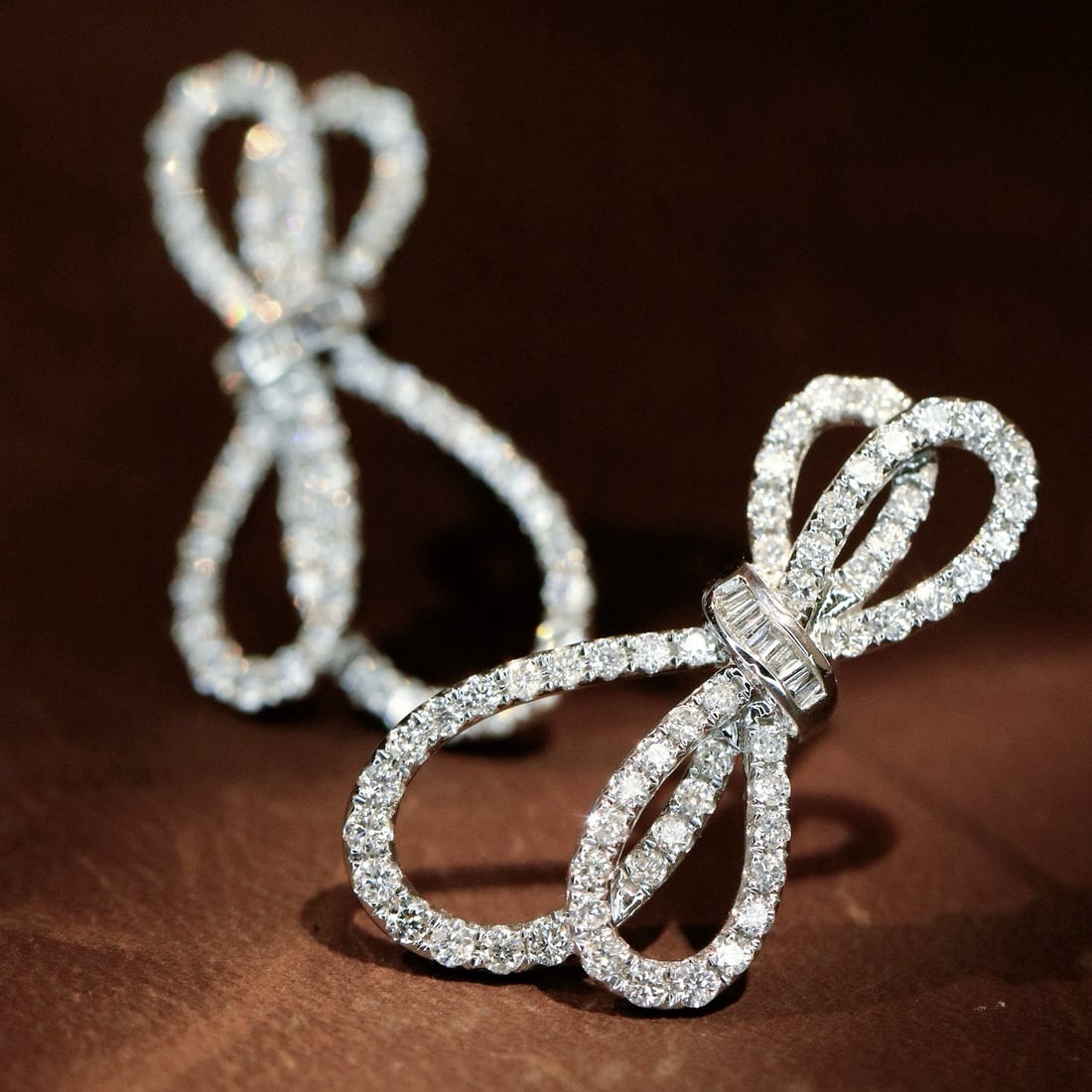 14k Gold 0.84 Ct Natural H Diamond Earrings - 4