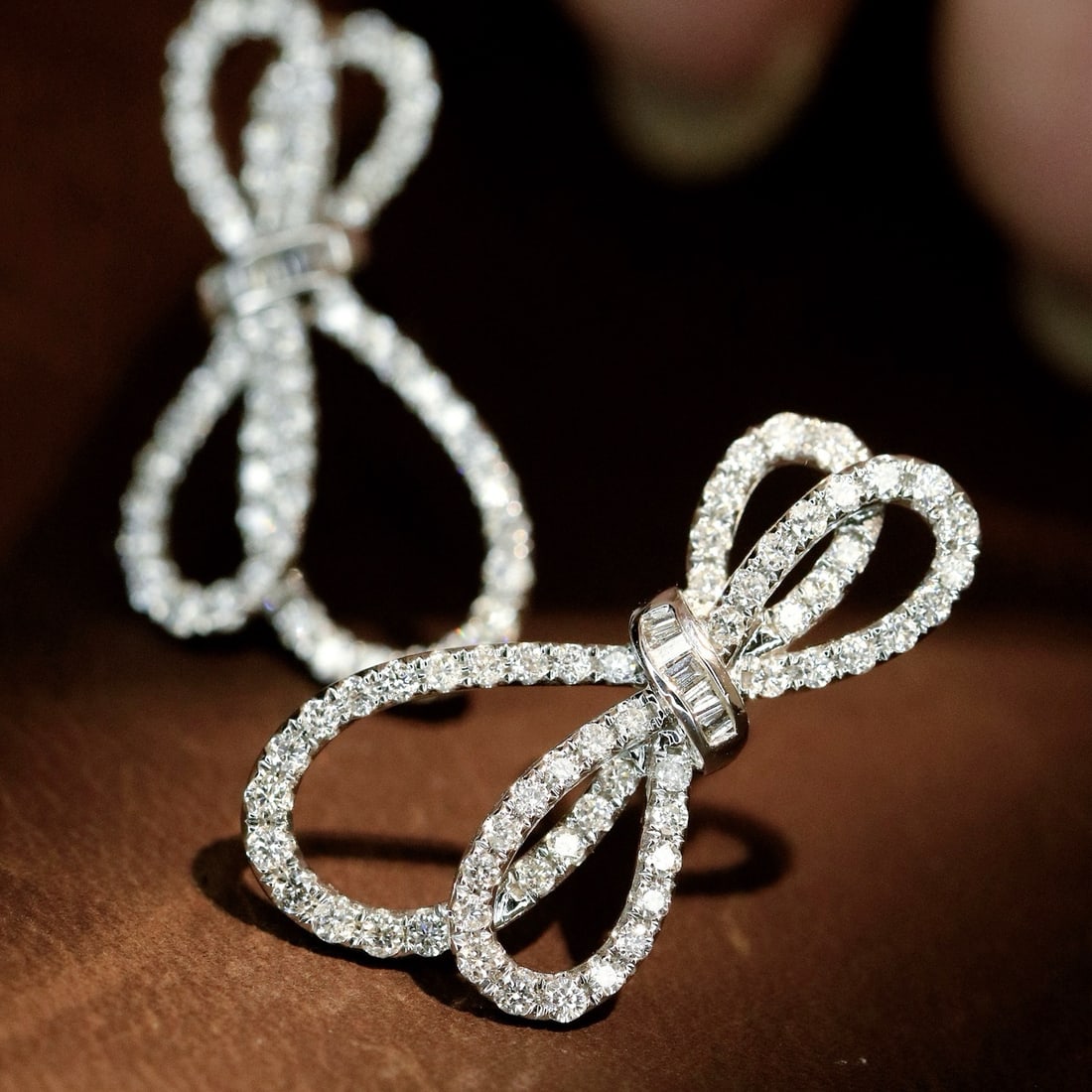 14k Gold 0.84 Ct Natural H Diamond Earrings - 5