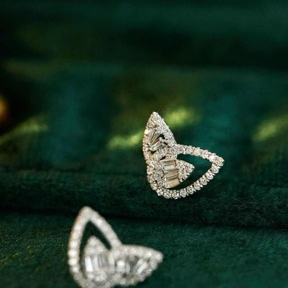 14k Gold 0.5 Ct Natural H Diamond Earrings - 3