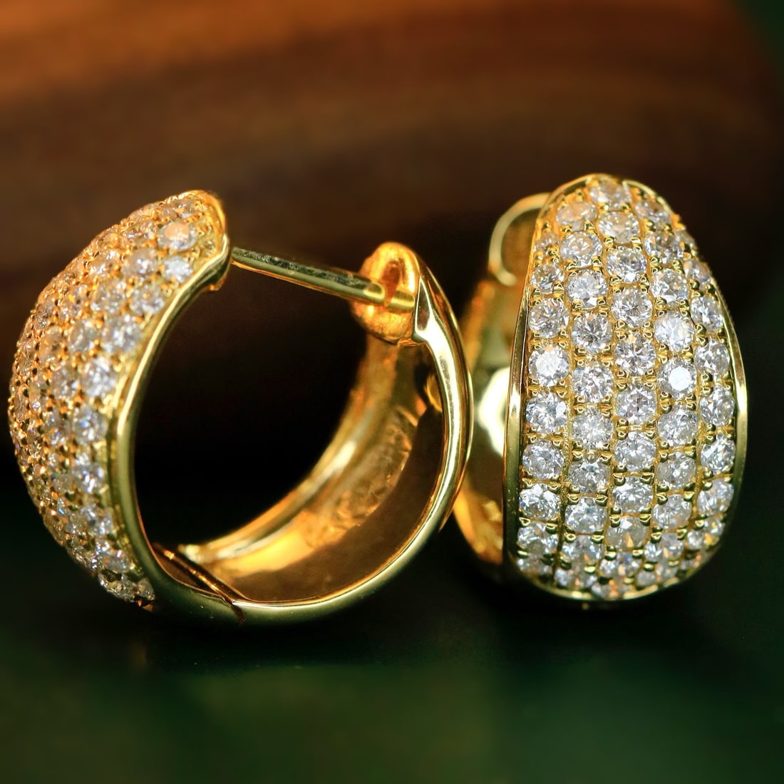14k Gold 1.46 Ct Natural H Diamond Earrings - 4
