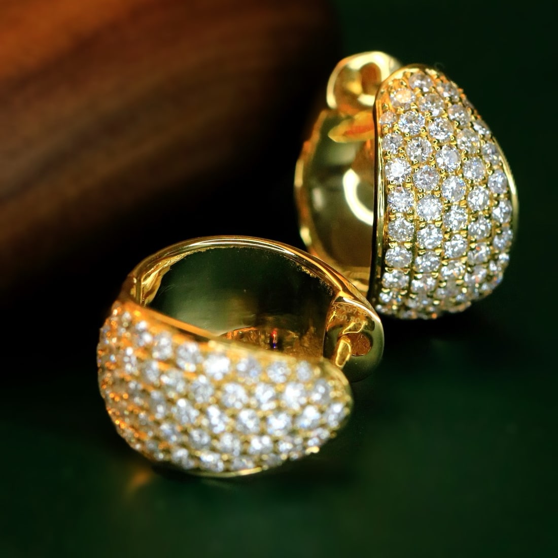 14k Gold 1.46 Ct Natural H Diamond Earrings - 5