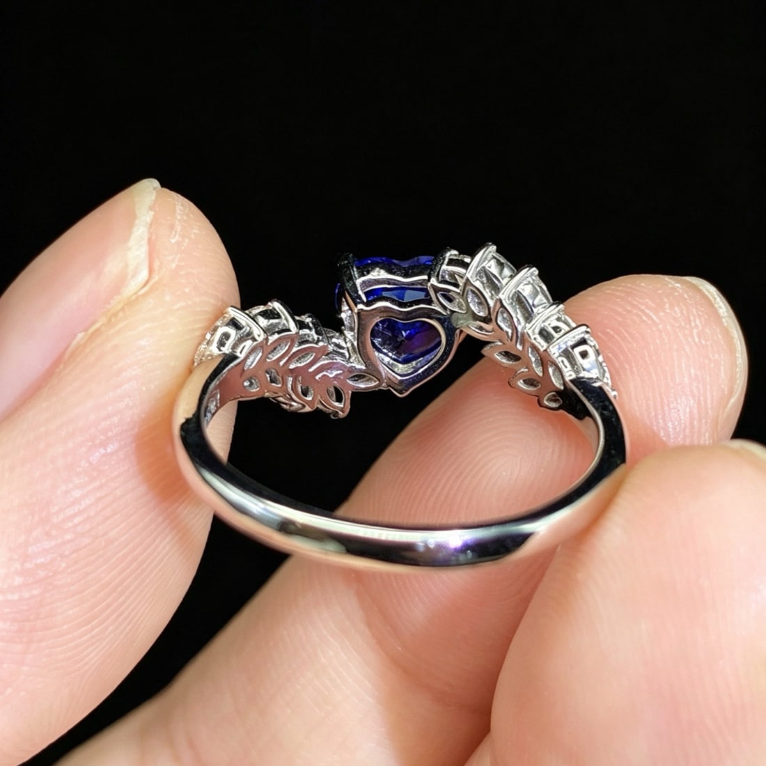 14k Gold 2.13 Ctw Natural Sapphire & Diamond Ring - 5