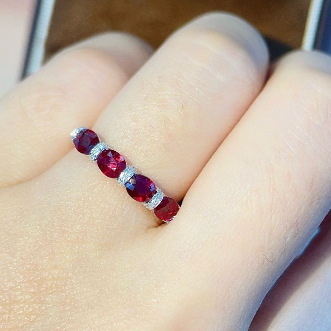 14k Gold 1.66 Ctw Natural Ruby & Diamond Ring - 5
