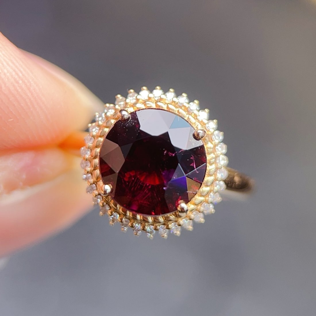 14k Gold 3.7 Ct Natural Tourmaline & Diamond Ring - 3