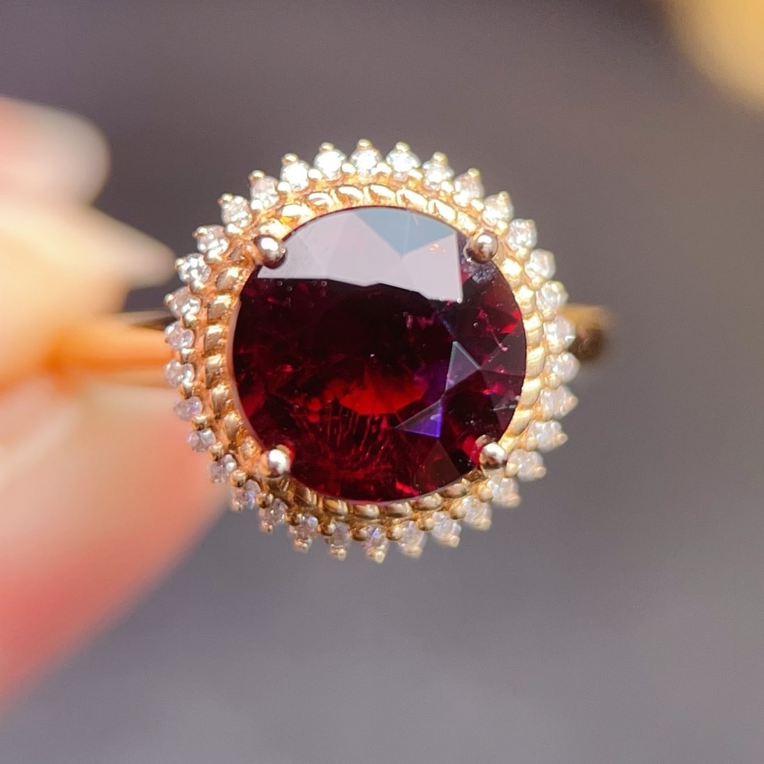 14k Gold 3.7 Ct Natural Tourmaline & Diamond Ring - 5