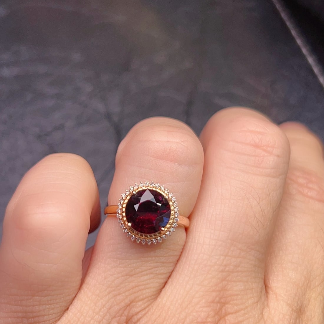14k Gold 3.7 Ct Natural Tourmaline & Diamond Ring - 6