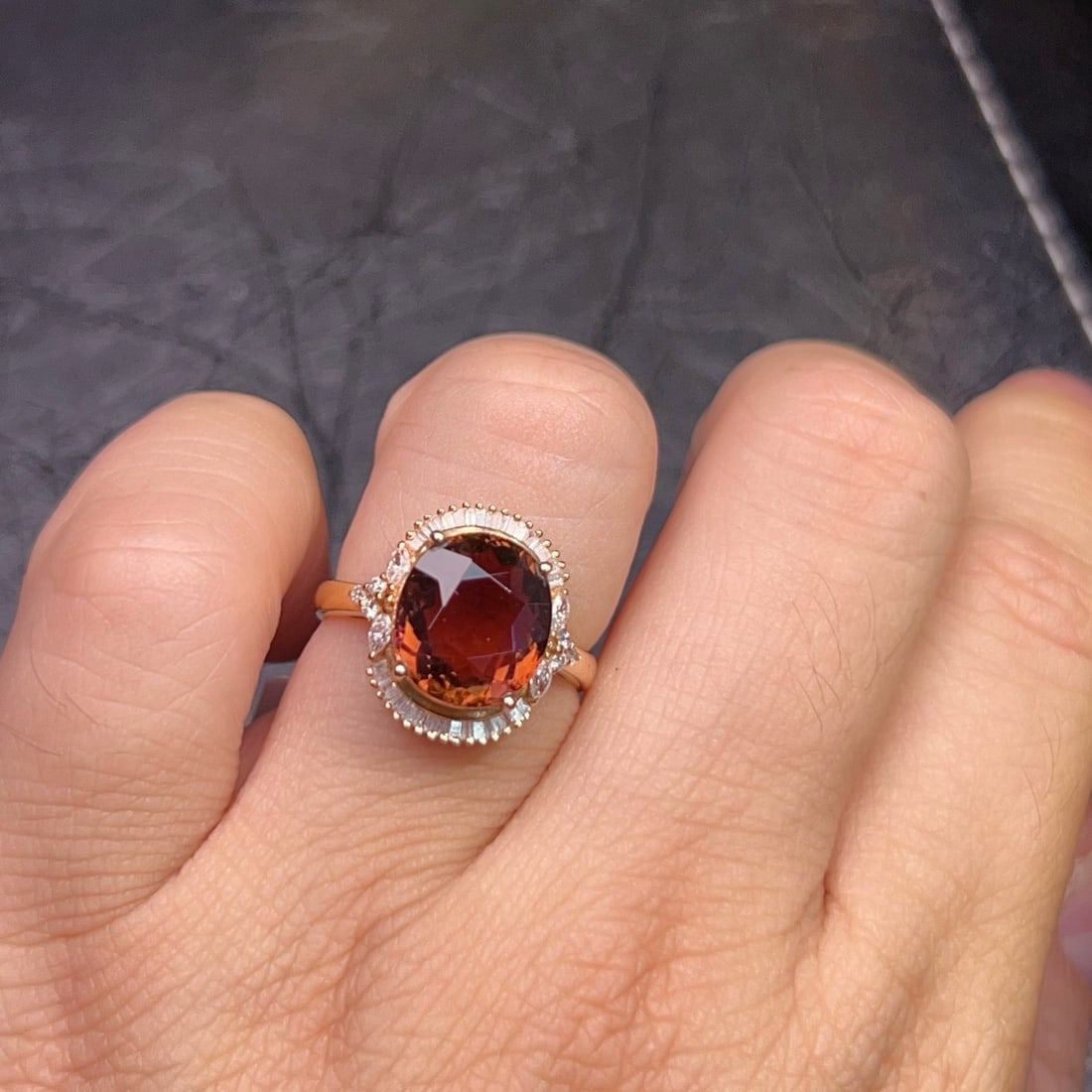 14k Gold 4.59 Ctw Natural Tourmaline & Diamond Ring - 6