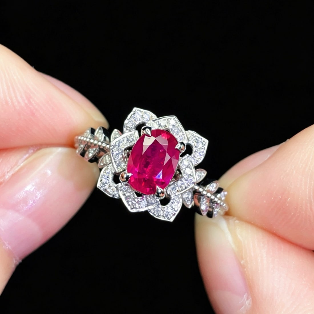 14k Gold 1.27 Ctw Natural Ruby & Diamond Ring - 3