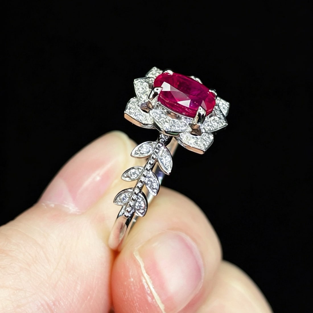 14k Gold 1.27 Ctw Natural Ruby & Diamond Ring - 4