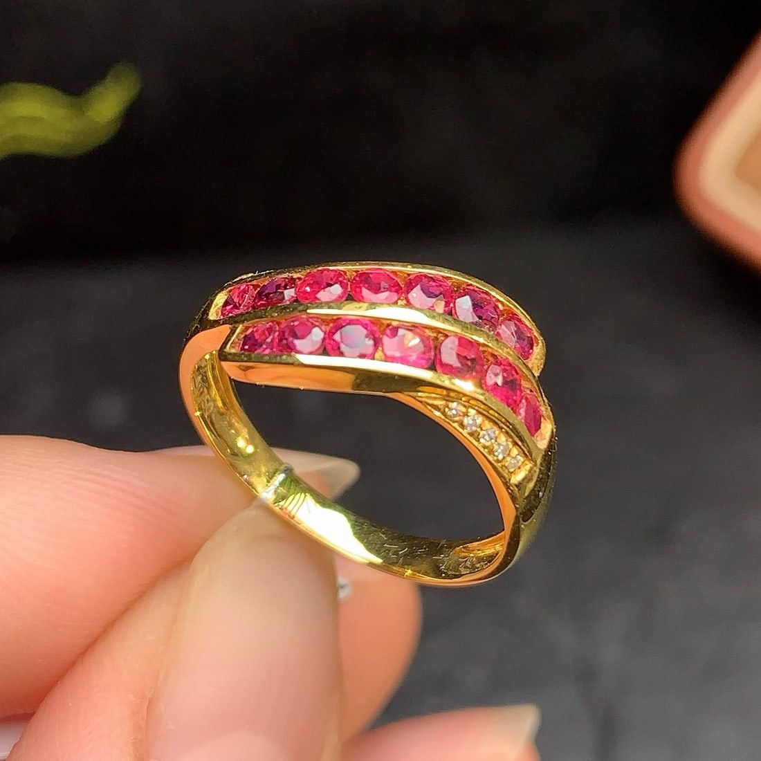 14k Gold 1.2 Ct Natural Ruby & Diamond Ring - 3