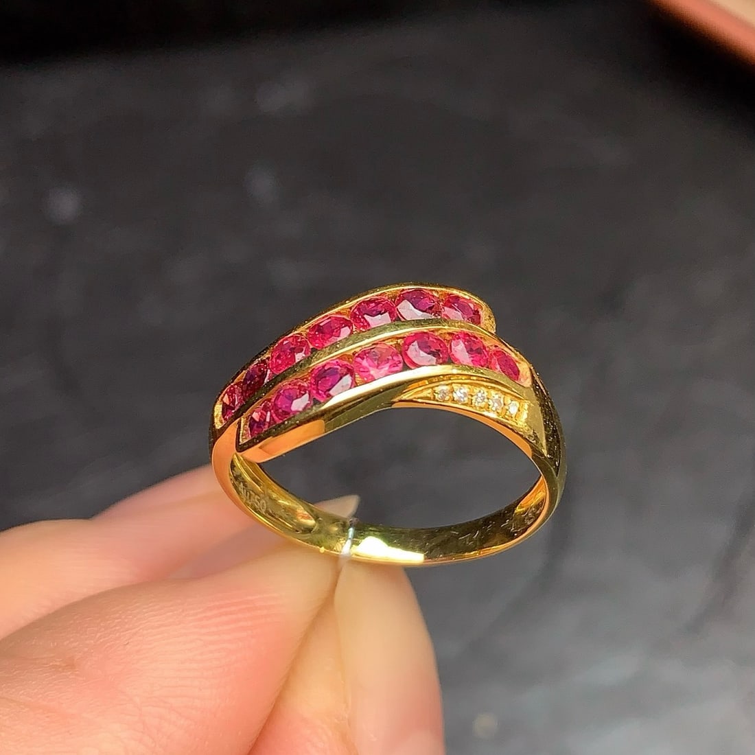 14k Gold 1.2 Ct Natural Ruby & Diamond Ring - 4