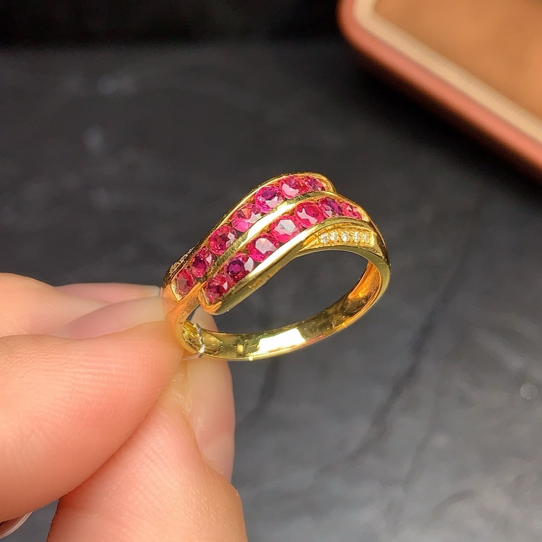 14k Gold 1.2 Ct Natural Ruby & Diamond Ring - 5