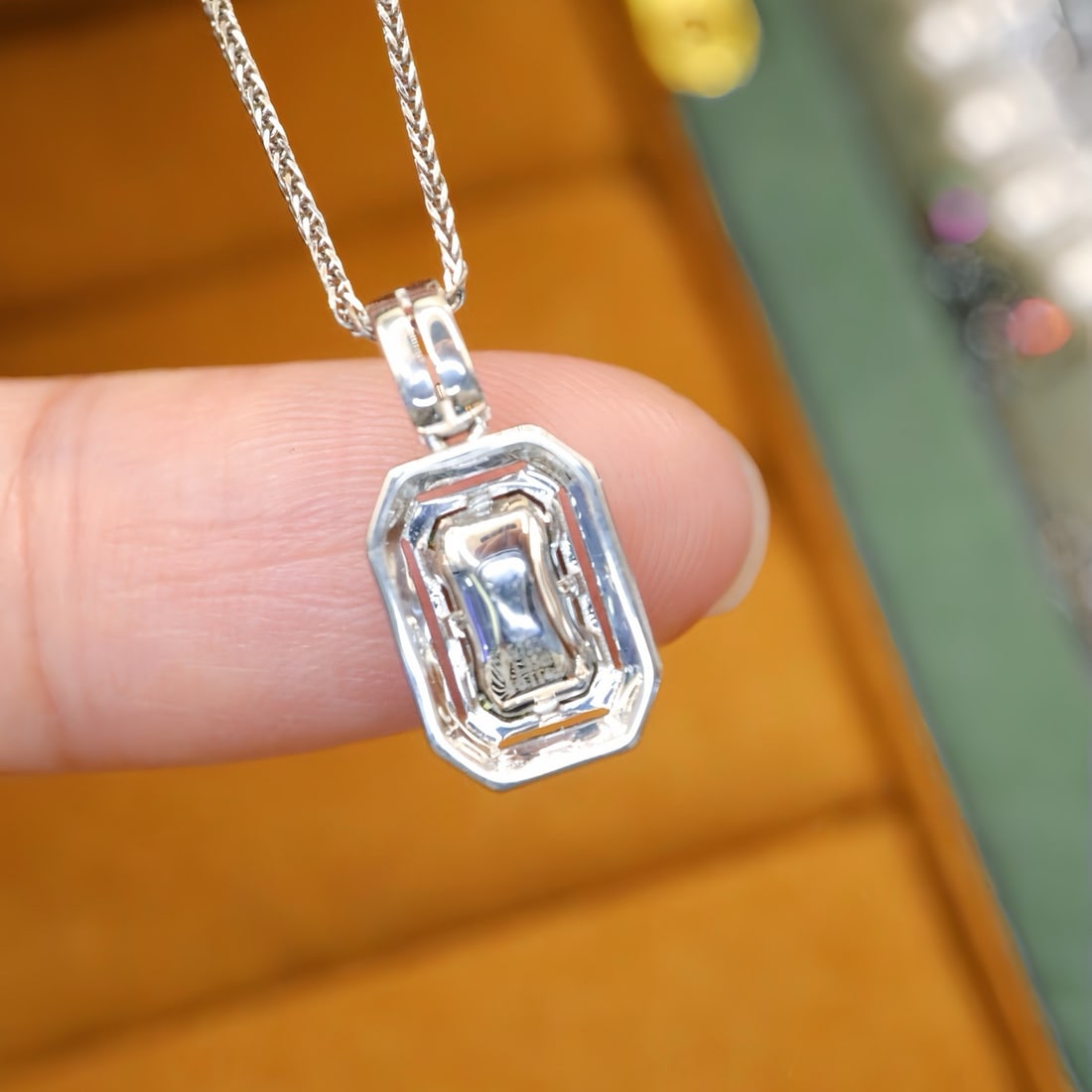 14k Gold 1.46 Ctw Natural Sapphire & Diamond Pendant( Without Chain ) - 4