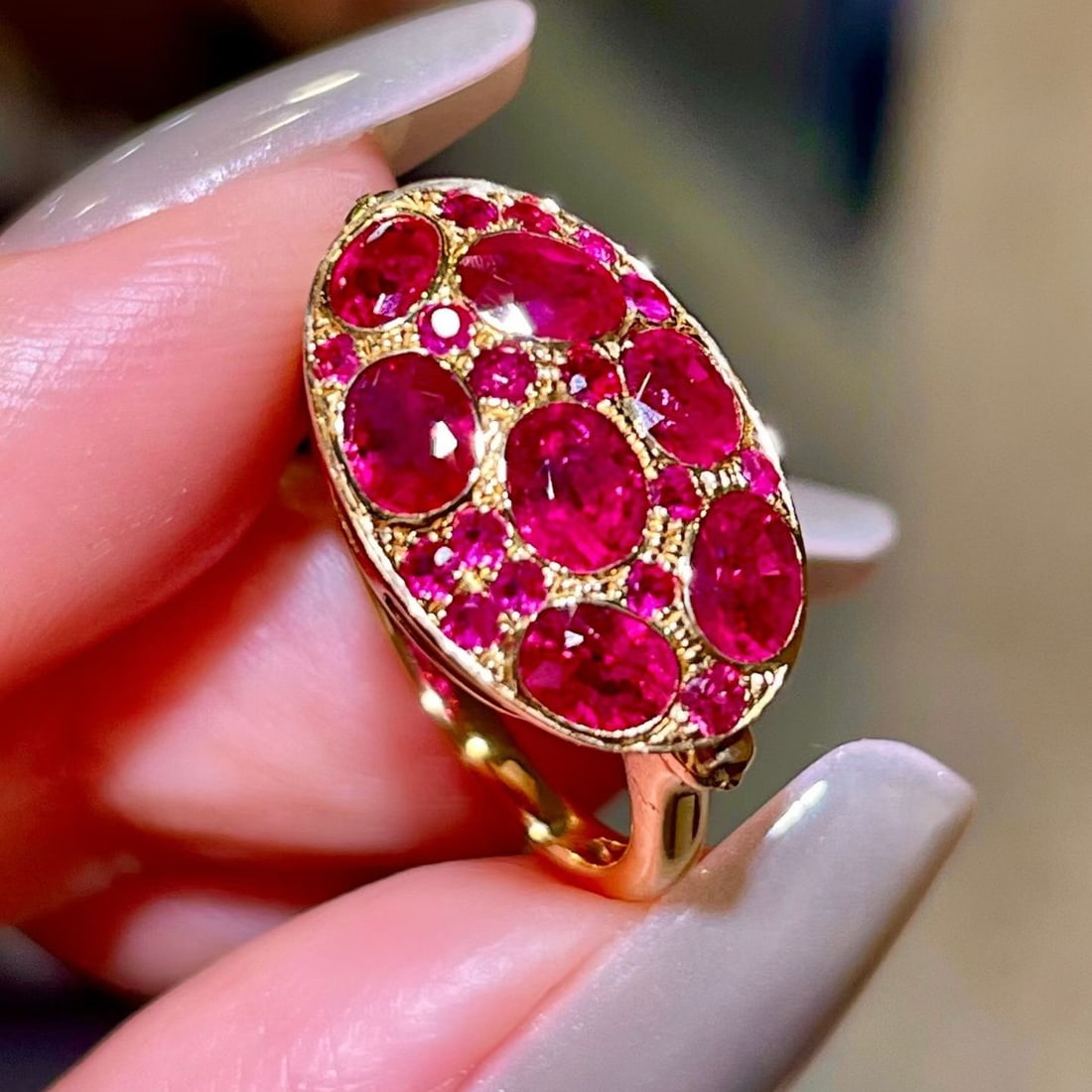 14k Gold 2.39 Ct Natural Ruby Ring - 3