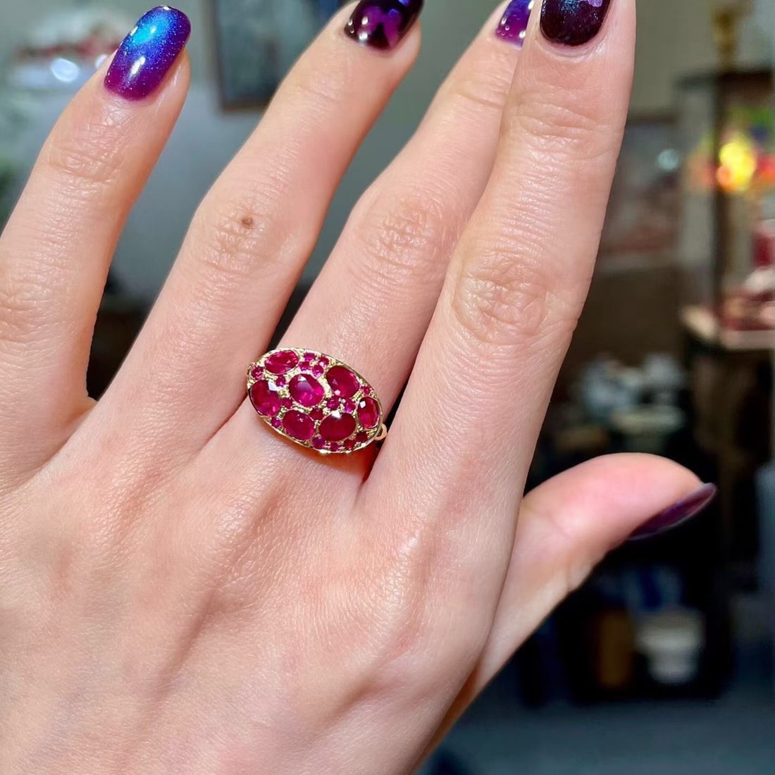 14k Gold 2.39 Ct Natural Ruby Ring - 4