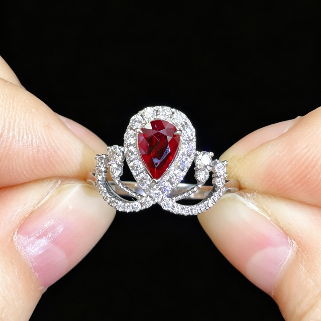 14k Gold 1.40 Ctw Natural Ruby & Diamond Ring (1 of 7)