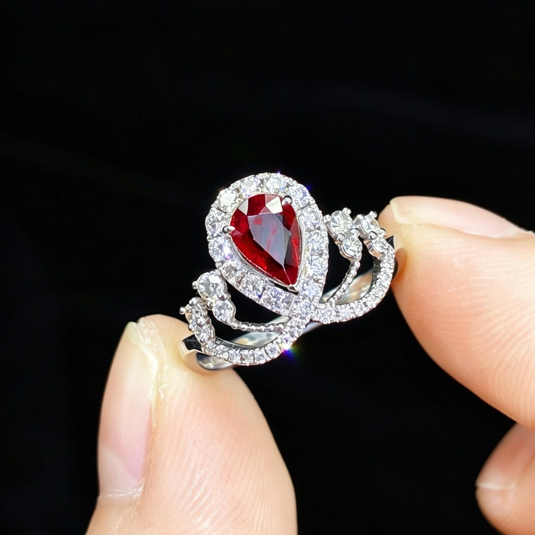14k Gold 1.40 Ctw Natural Ruby & Diamond Ring - 2