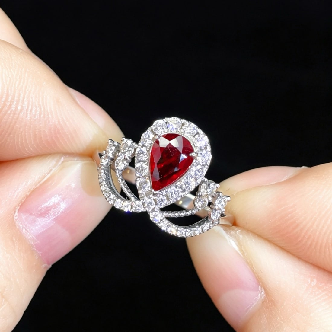 14k Gold 1.40 Ctw Natural Ruby & Diamond Ring - 3