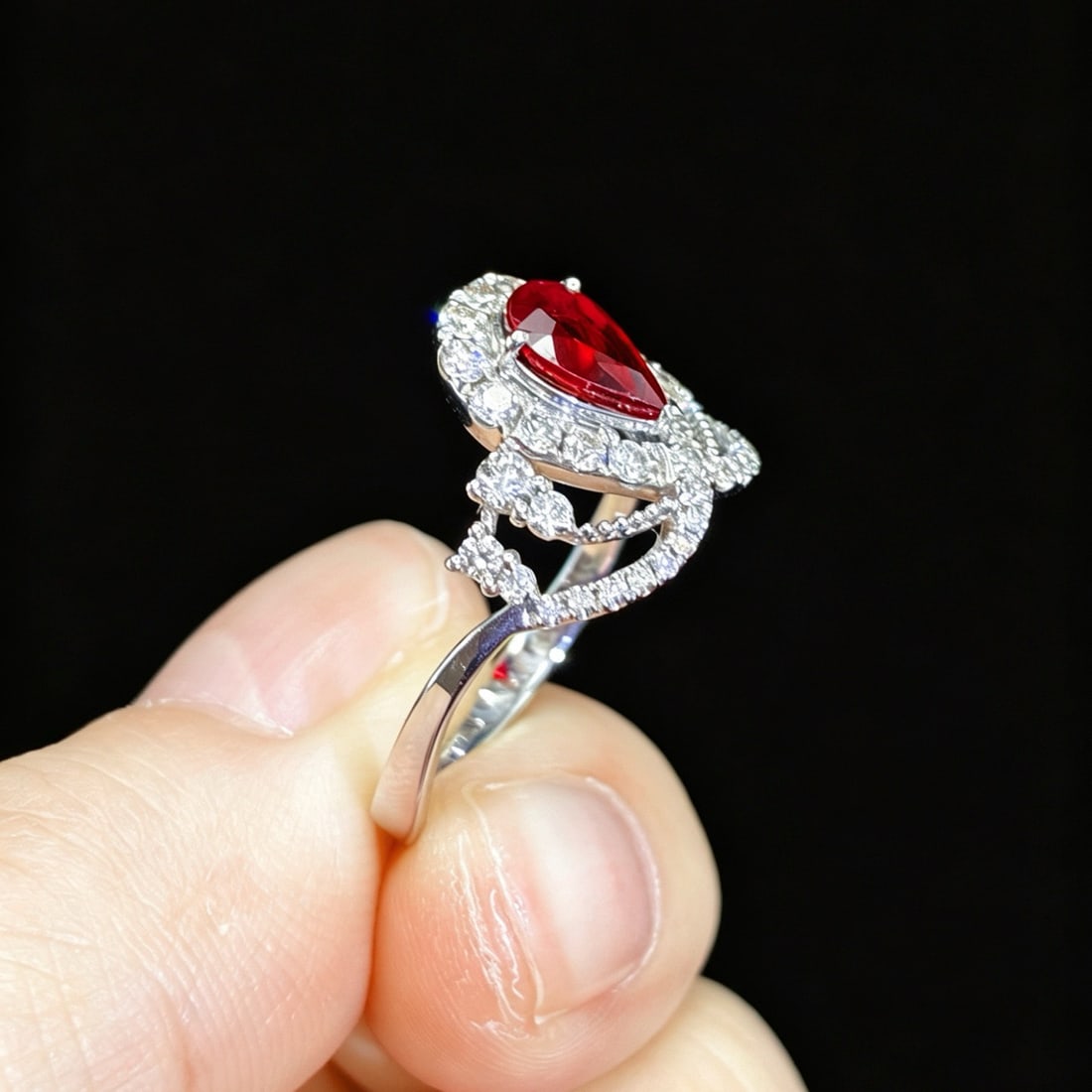 14k Gold 1.40 Ctw Natural Ruby & Diamond Ring - 4