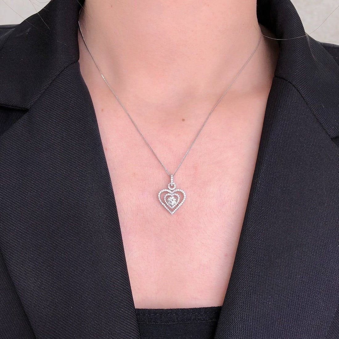 Gia Certified 14k Gold 0.3 Ct Natural G Si2 3ex Round Diamond Pendant( Without Chain ) - 5
